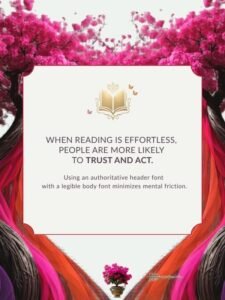 Quote on font legibility and trust from the 17 Free Canva Font Trios guide.