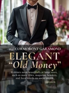Cormorant Garamond font trio layout demonstration for brand design.